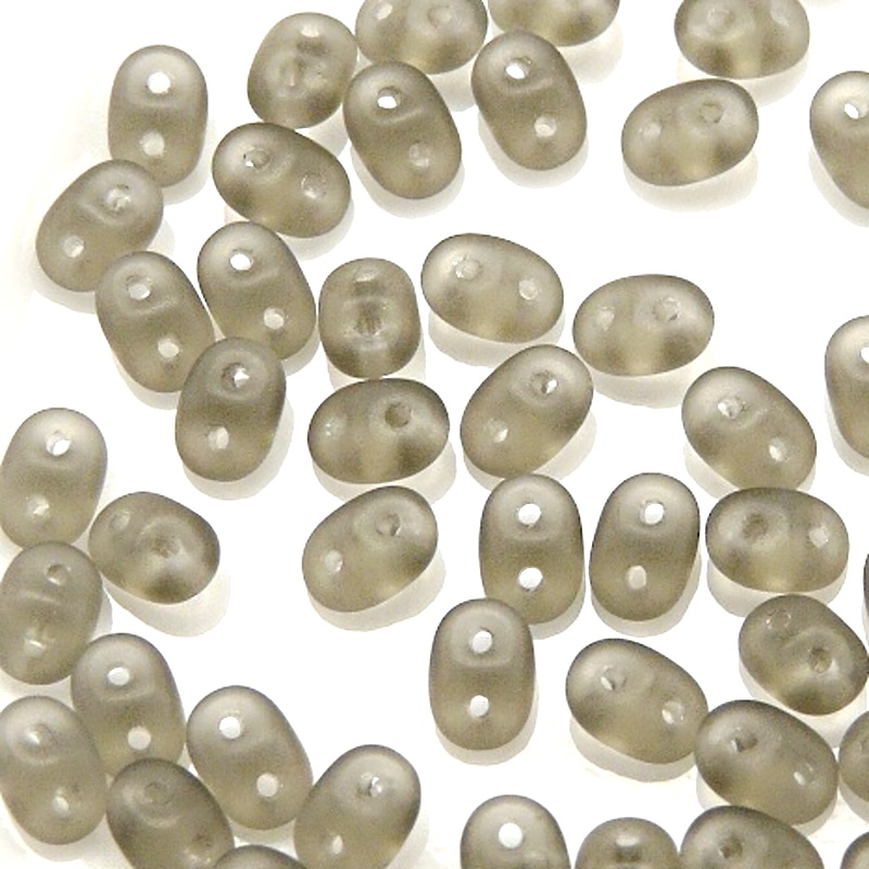 50pcs Czech Two Hole Pressed Glass Matubo SuperDuo Seed Beads 2,5x5mm Black Diamond Matte
